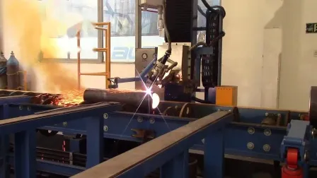 Máquina de corte e perfilamento de tubos CNC de chama/plasma de cinco eixos